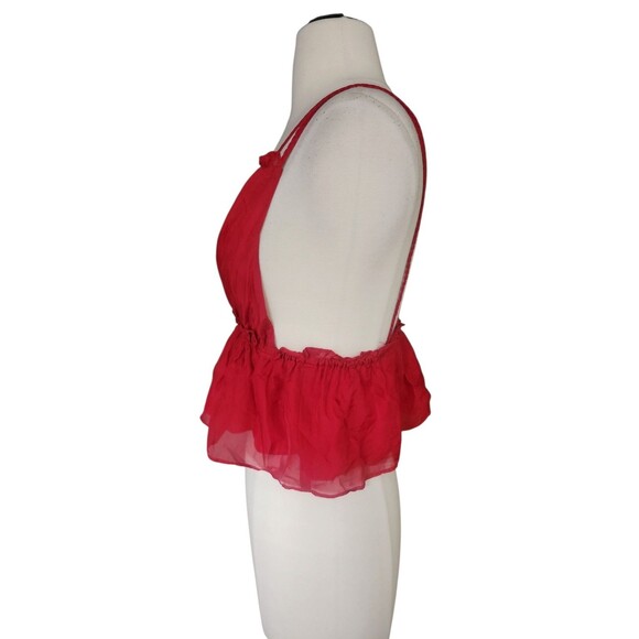 Cami NYC Silk Babydoll Deep V Camisole Womens XS Red Fairy Ethereal Lightweight - Picture 3 of 9